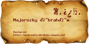 Majerszky Ábrahám névjegykártya